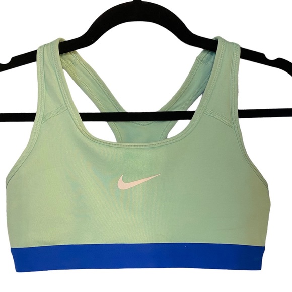 Nike Other - Nike Dri-Fit Sports Bra, Light Aqua Blue, Royal Blue Band, Size Small, EUC